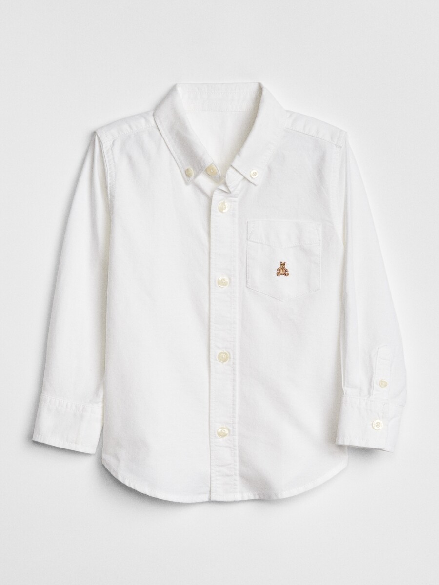 Camisa Oxford Con Bolsillo Toddler Niño - White 