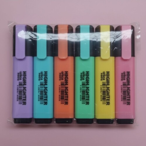 Resaltadores pastel x6 N/a