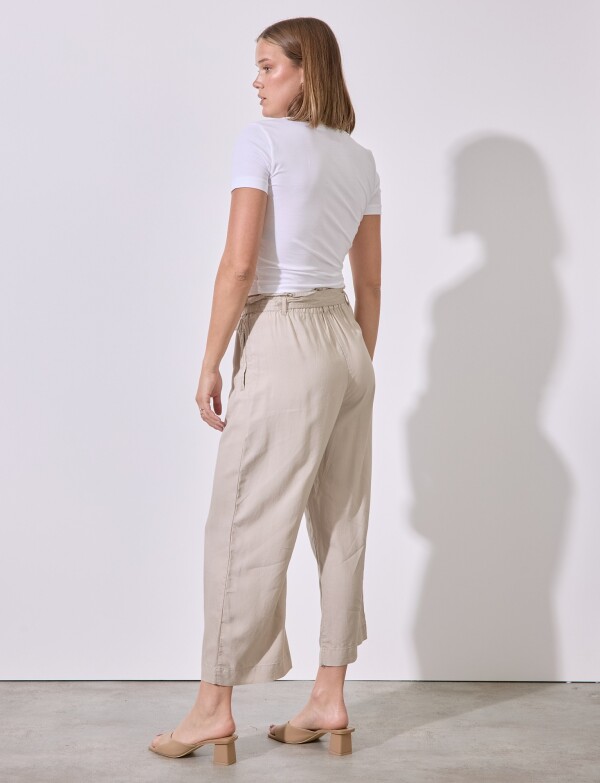 Pantalon Tencel BEIGE CLARO