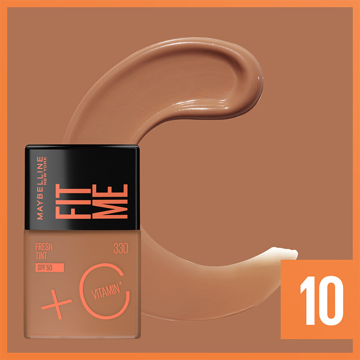 Maybelline Base Fit Me SPF 50 Tono 10 – Maquillaje Hidratante y Protector Solar