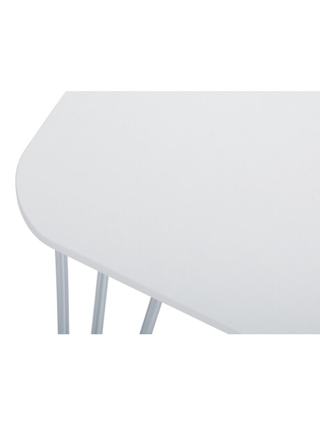 Mesa de comedor BANNERUP 76x120 blanco/cromo Mesa de comedor BANNERUP 76x120 blanco/cromo