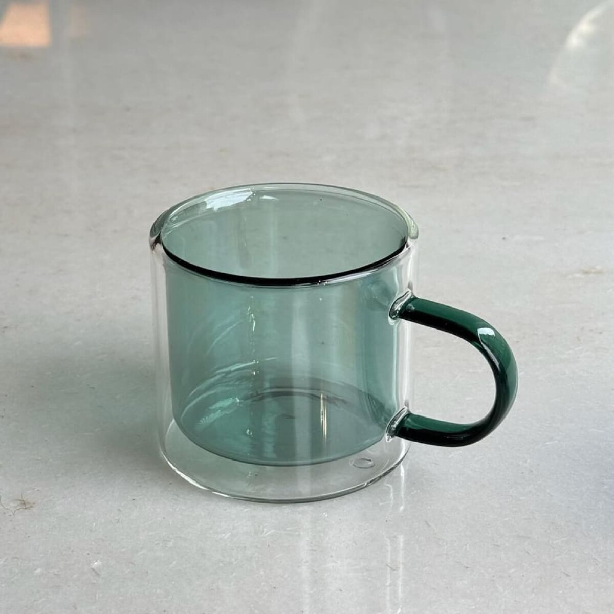 Taza doble vidrio 240ml - verde 
