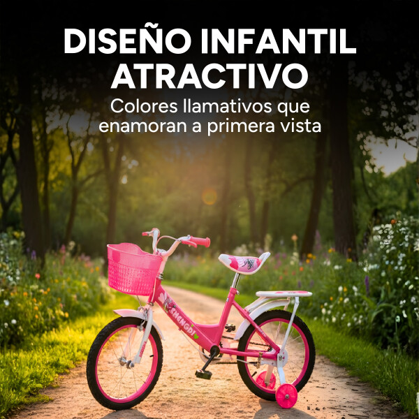 Bicicleta infantil Shengdi Rodado 16 Canasto Parrilla Hadas Color Rosa Oscuro