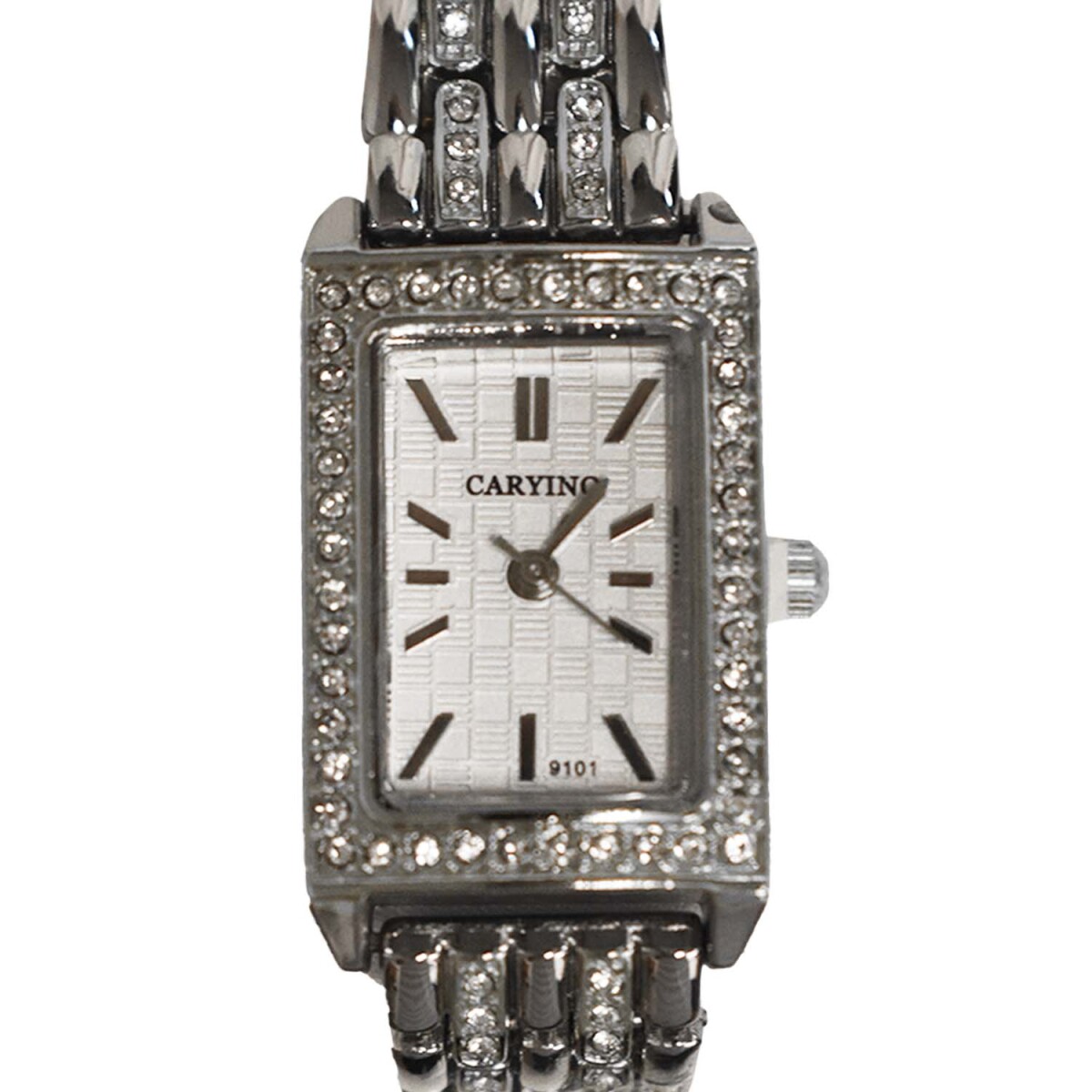 Reloj Pulsera para Mujer Diseño Clásico Elegante con Brillos - Plateado 