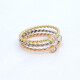 Anillo En Oro 18K De 3 Tonos Con Brillantes Anillo En Oro 18K De 3 Tonos Con Brillantes