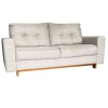 Sofa 3 cuerpos - Respaldo capitoneado - Tela beige Sofa 3 cuerpos - Respaldo capitoneado - Tela beige