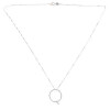 Colgante círculo en oro blanco 18k y brillantes - Incluye cadena Colgante círculo en oro blanco 18k y brillantes - Incluye cadena