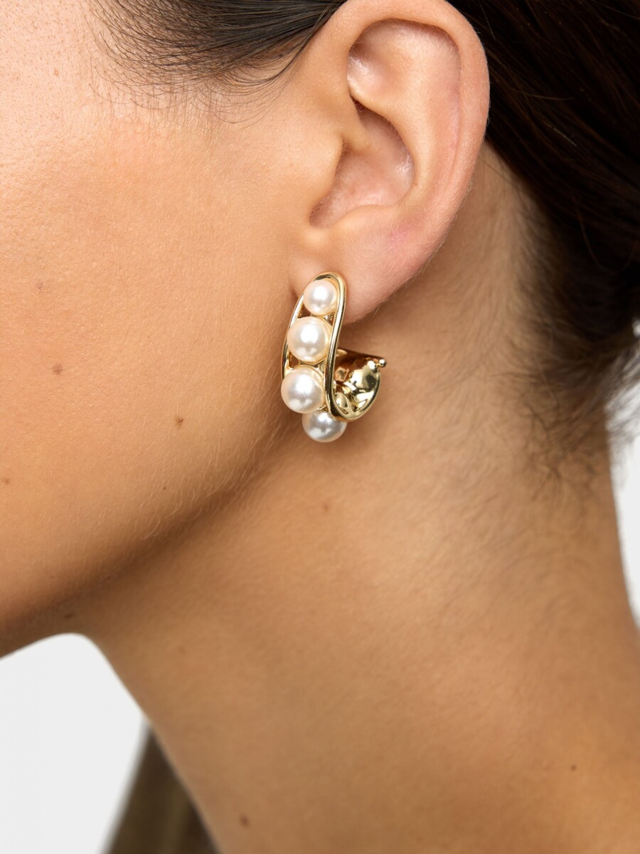 Pendientes Alargados De Perlas blanco
