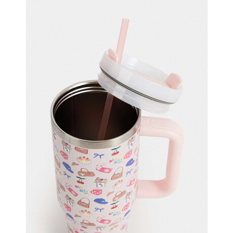 Vaso Alto Térmico Estampado Combinacion Multicolor