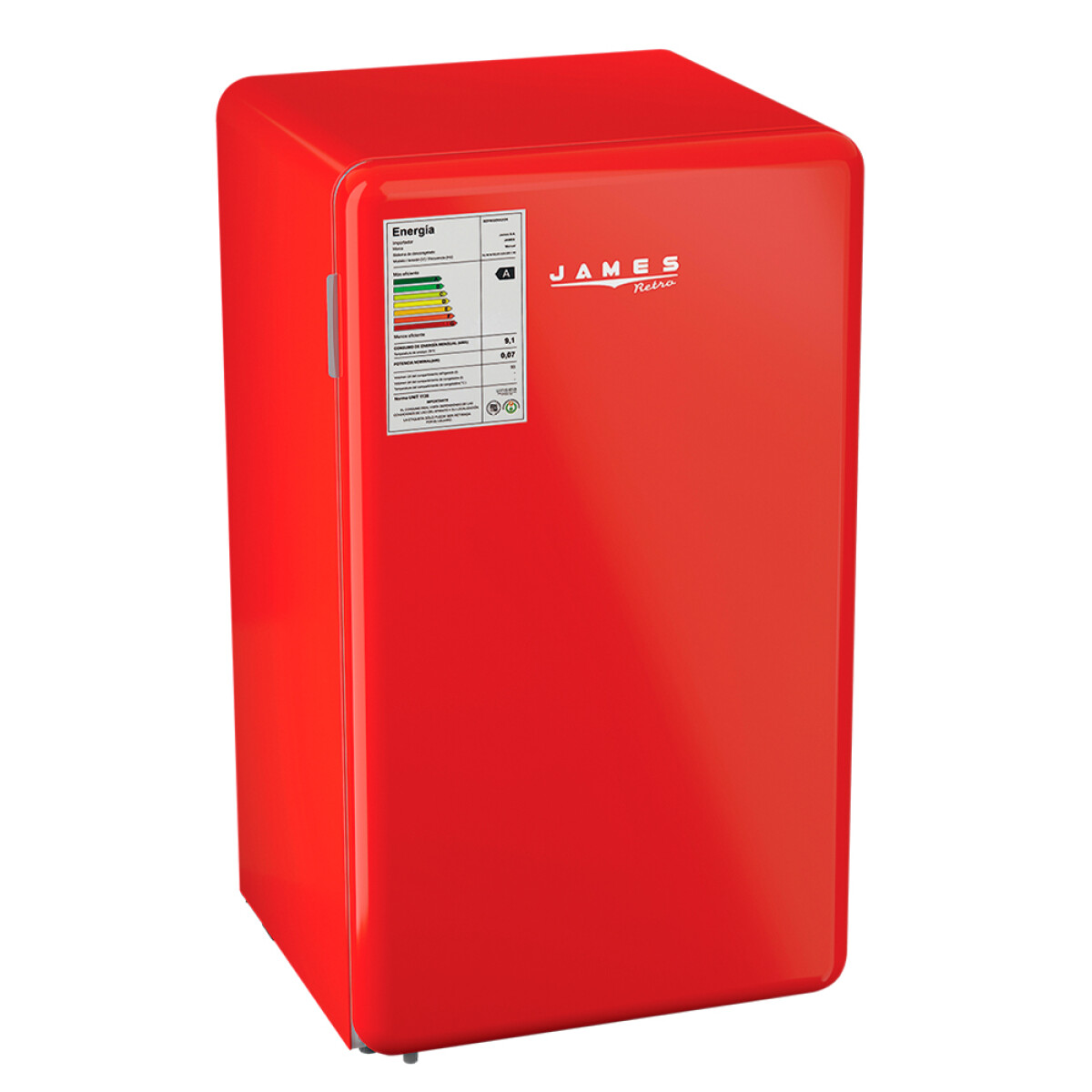 Frigobar James retro RJ-90 M rojo 
