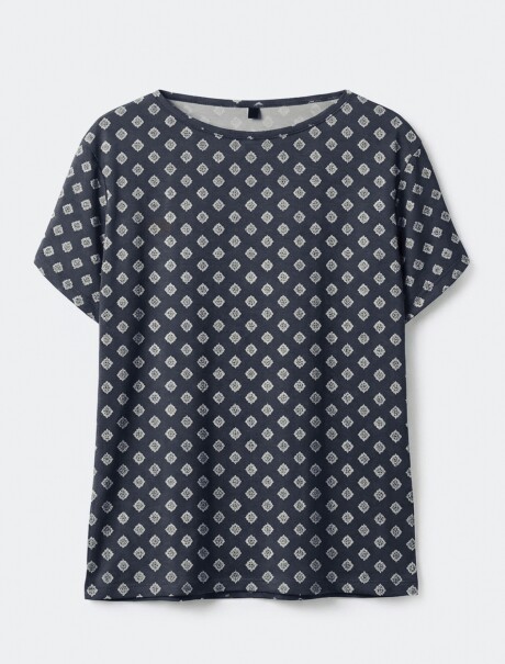 BLUSA ESTAMPADA AZUL