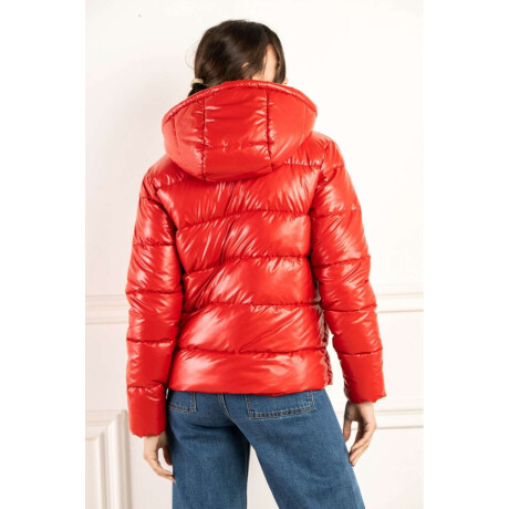 Campera Engomada Water Repellent Rojo