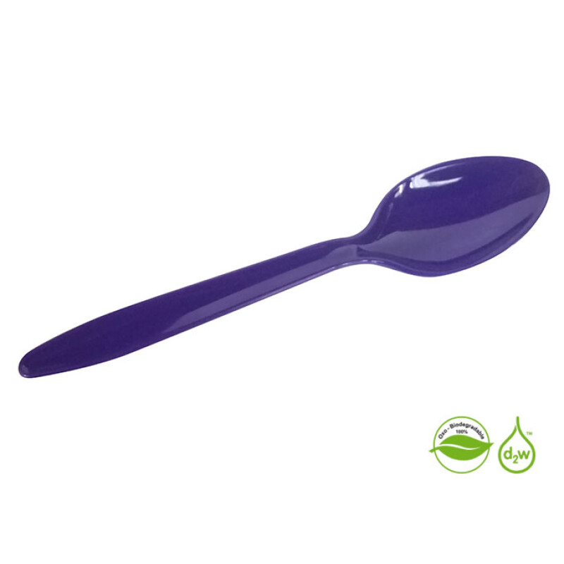 Cuchara Biodegradable x10 Unidades Morado