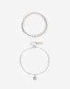 Pulseras Flexibles Sets Cubic zirconia Set De Pulseras Flexibles Cubic Plateado - Plateado