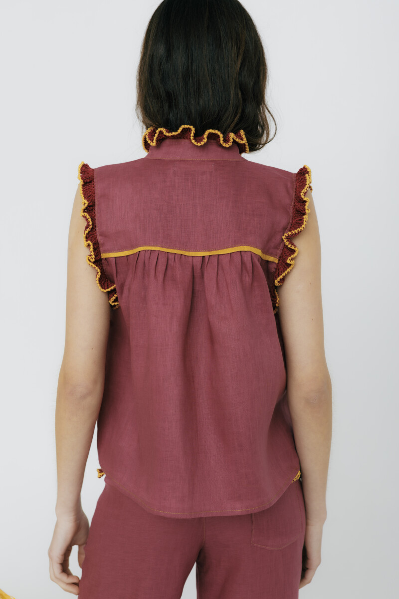 PRE VENTA BLUSA CEREZA DETAIL Morado