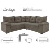 Sofa Esquinero Santiago Gris Sofa Esquinero Santiago Gris