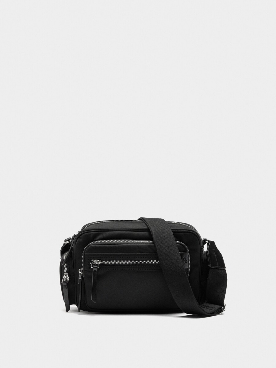 Bolso Bandolera De Nylon negro