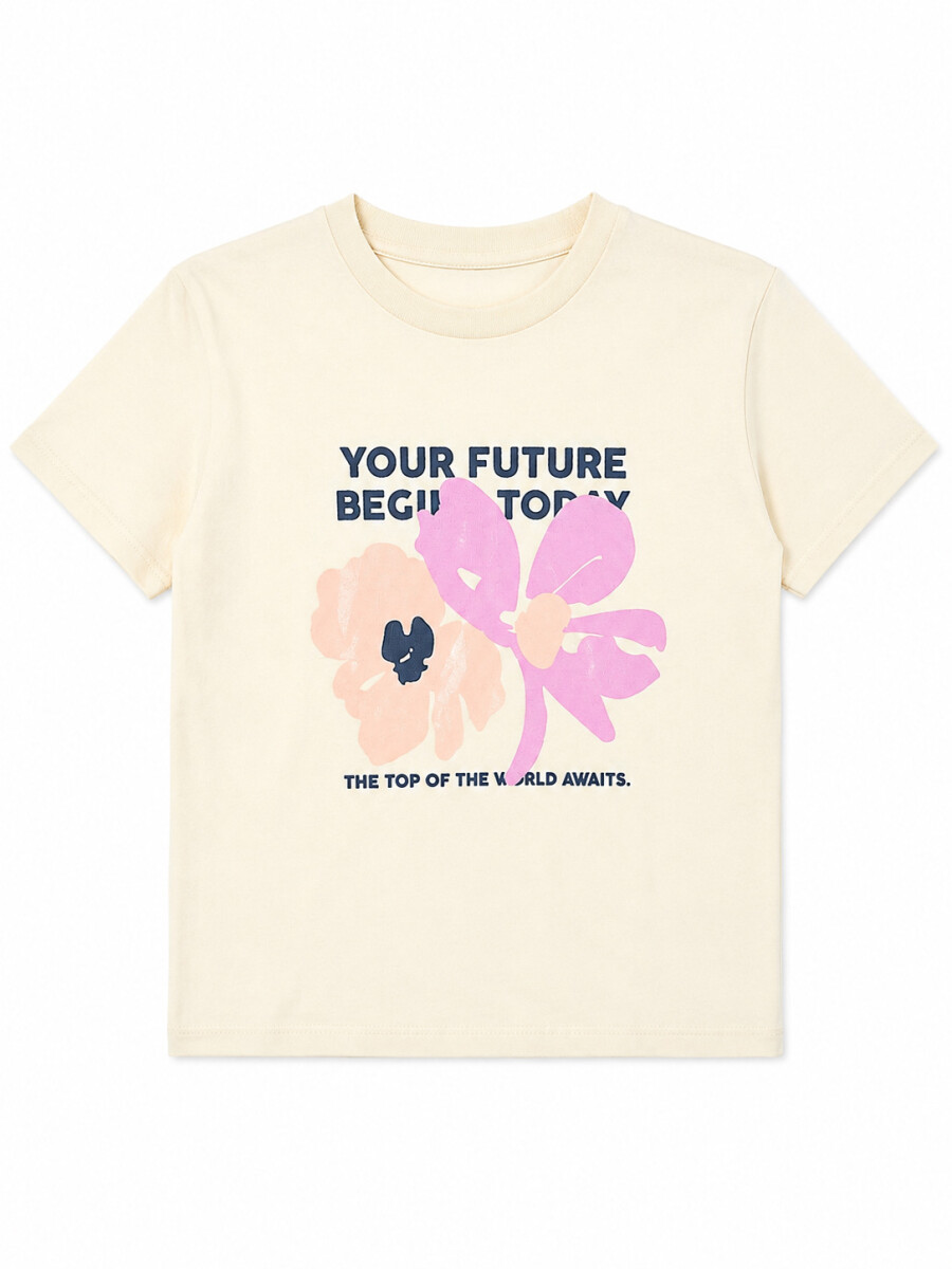 REMERA JENA BLOOM - CRUDO 