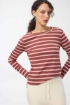 Remera Palma Rayas Rojo