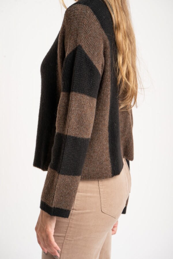 Sweater Rayado Negro
