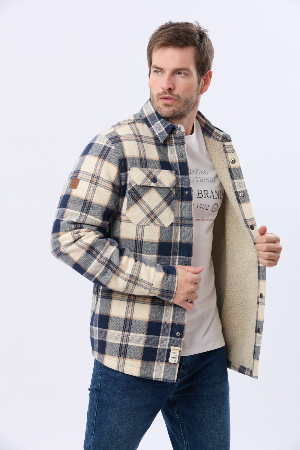 CAMPERA LEÑADORA CON CORDERITO Piedra