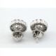 Caravanas Oro Blanco 18K Con Brillantes Caravanas Oro Blanco 18K Con Brillantes