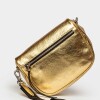 Bandolera Soft en cuero graneado metalizado Oro Niquel