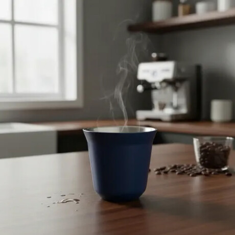 Taza pocillo de acero doble pared - 80ml Azul