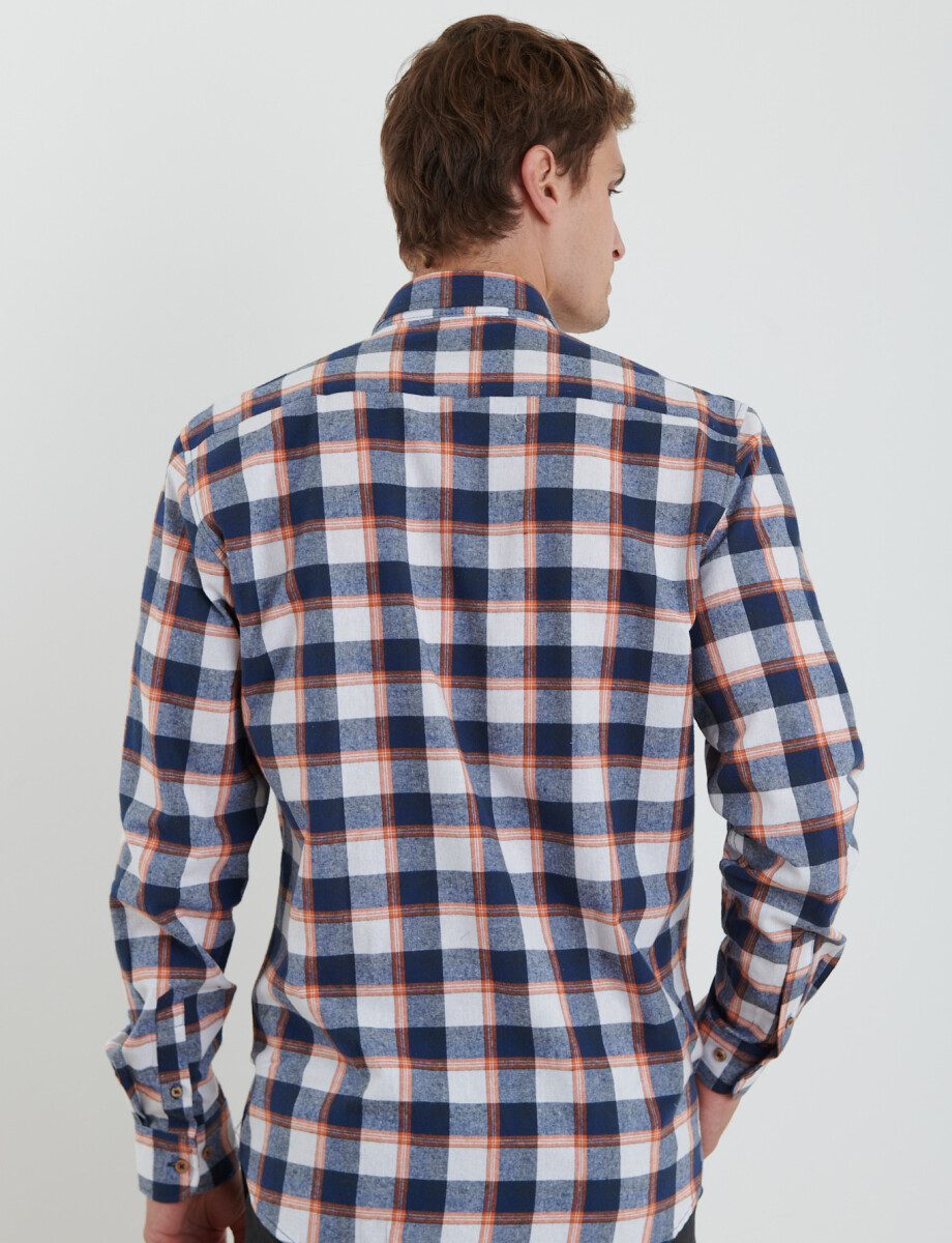 012600 CAMISA HARRY Azul Osc/rojo