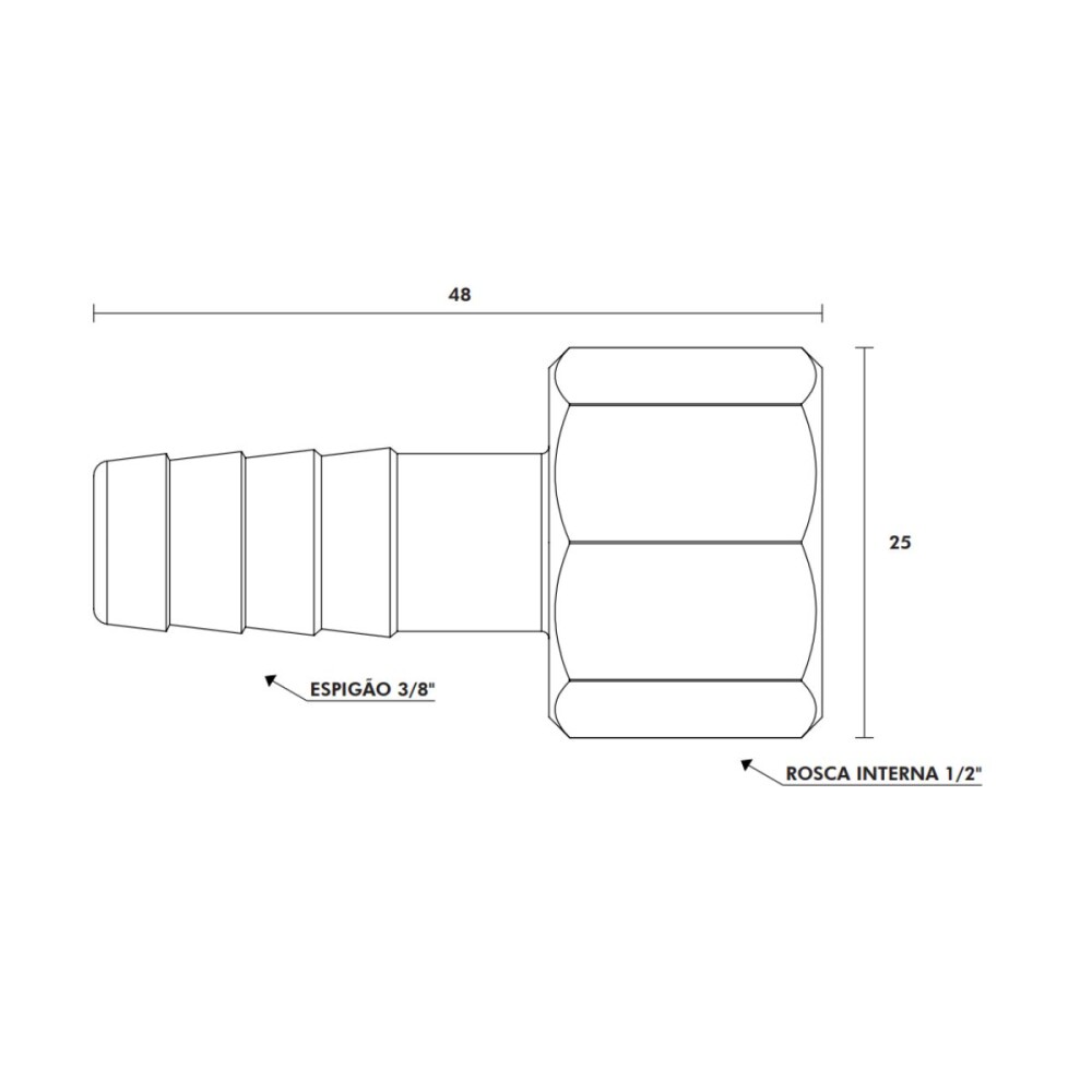 Rebose para gas Hembra 1/2X3/8 Blukit Rebose Para Gas Hembra 1/2x3/8 Blukit