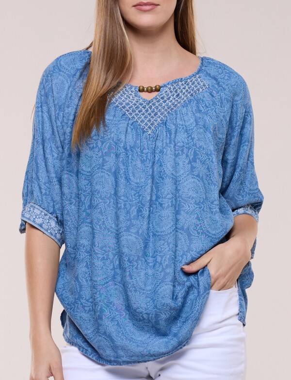 Blusa Tencel Printed JEAN
