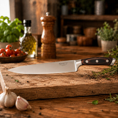 Cuchillo Chef Profesional Bugatti Ergo 20 cm Mango de Madera Cuchillo Chef Profesional Bugatti Ergo 20 cm Mango de Madera
