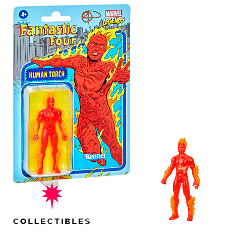 MARVEL LEGENDS RETRO COLLECTION 3.75" HUMAN TORCH MARVEL LEGENDS RETRO COLLECTION 3.75" HUMAN TORCH