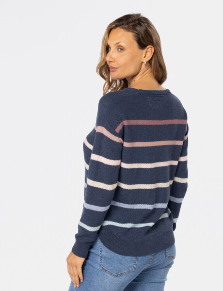 BUZO TEJIDO RAYADO Azul