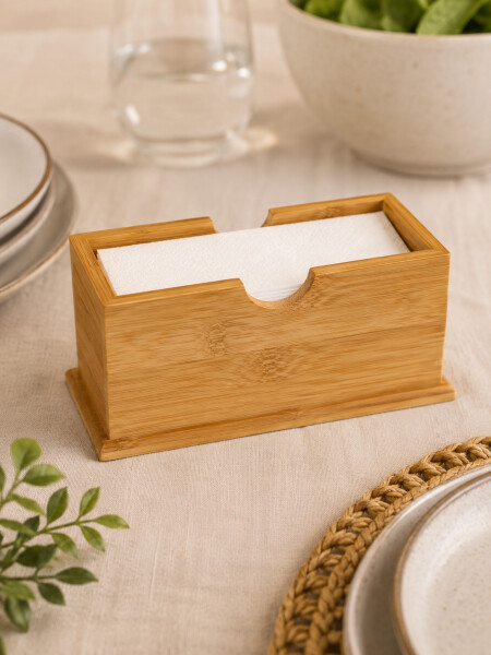SERVILLETERO BOX BAMBU NATURAL