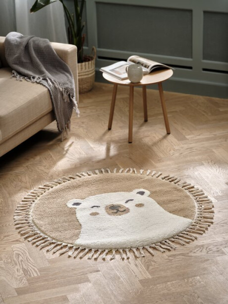 Alfombra TURT Ø90cm beige/blanco Alfombra TURT Ø90cm beige/blanco