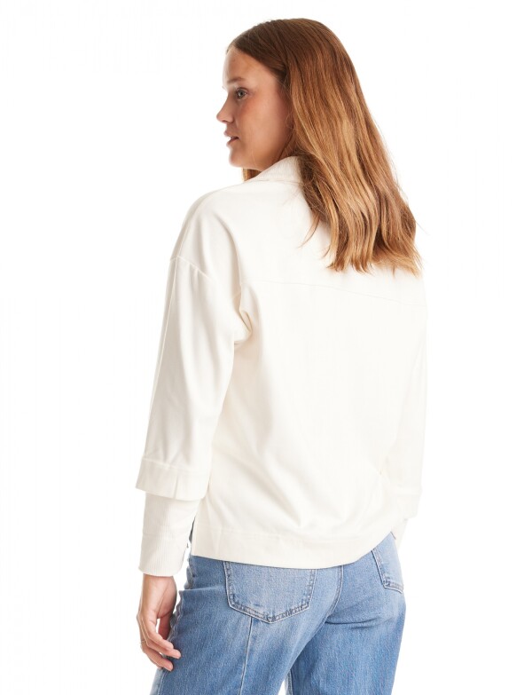 Buzo Cuello Solapa & Rib CRUDO