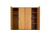Ropero - 4 Puertas - 4 Cajones - Línea Nórdica Roble/Gris claro/Blanco