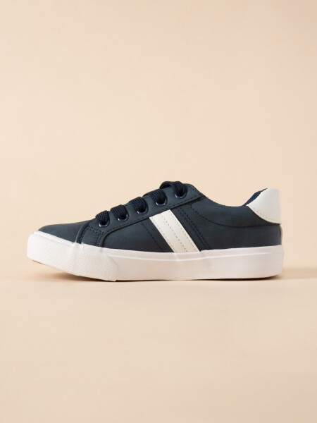 Calzado canvas con cordones Azul