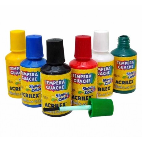Tempera Acrilex 2005 con Punta Pincel 18ml x 6 Tempera Acrilex 2005 con Punta Pincel 18ml x 6