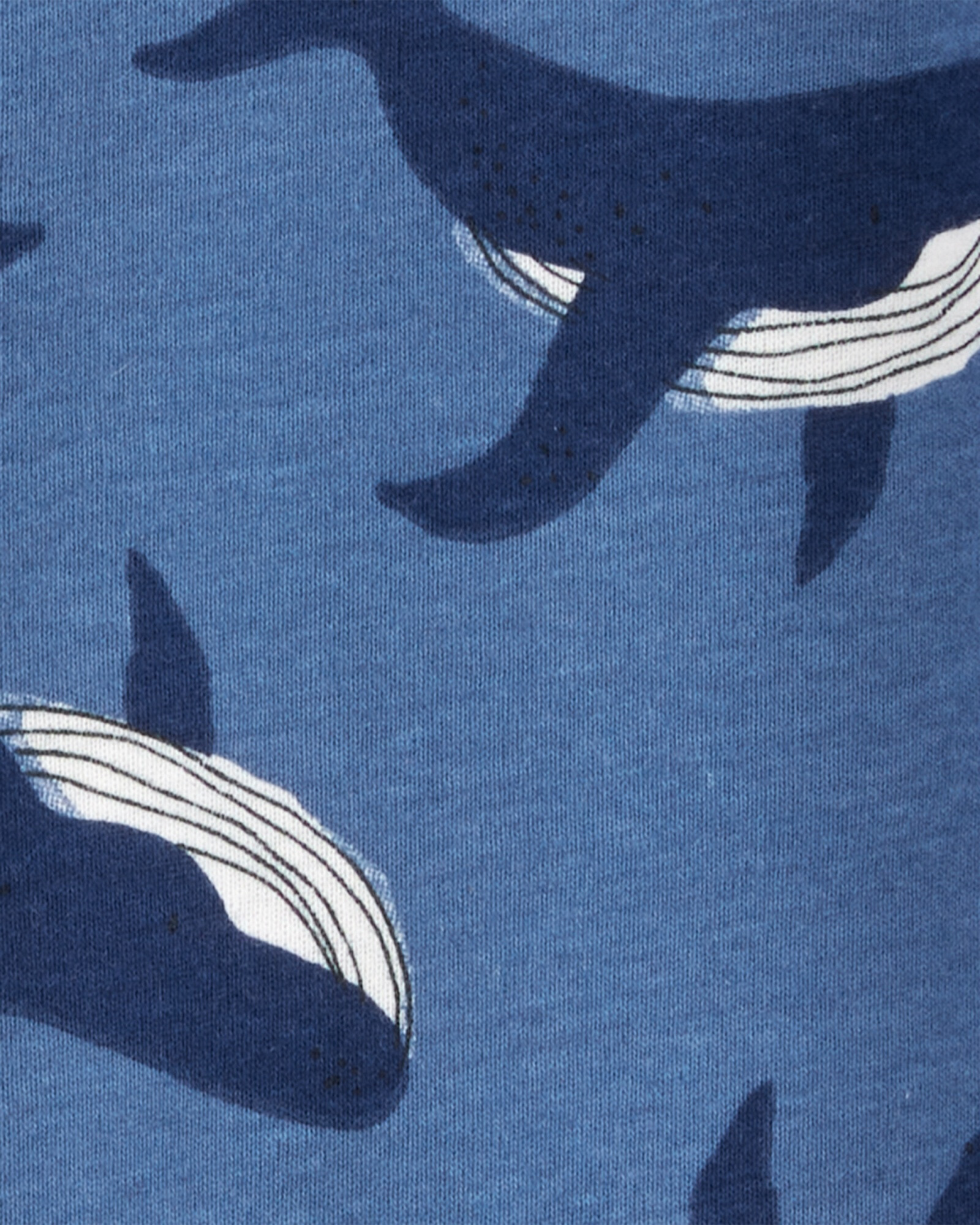 Pijama una pieza de algodón, diseño ballenas Sin color