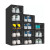Caja Organizadora Zapatos Zapatera 24 Unidades Caja Apilable Variante Color Negro