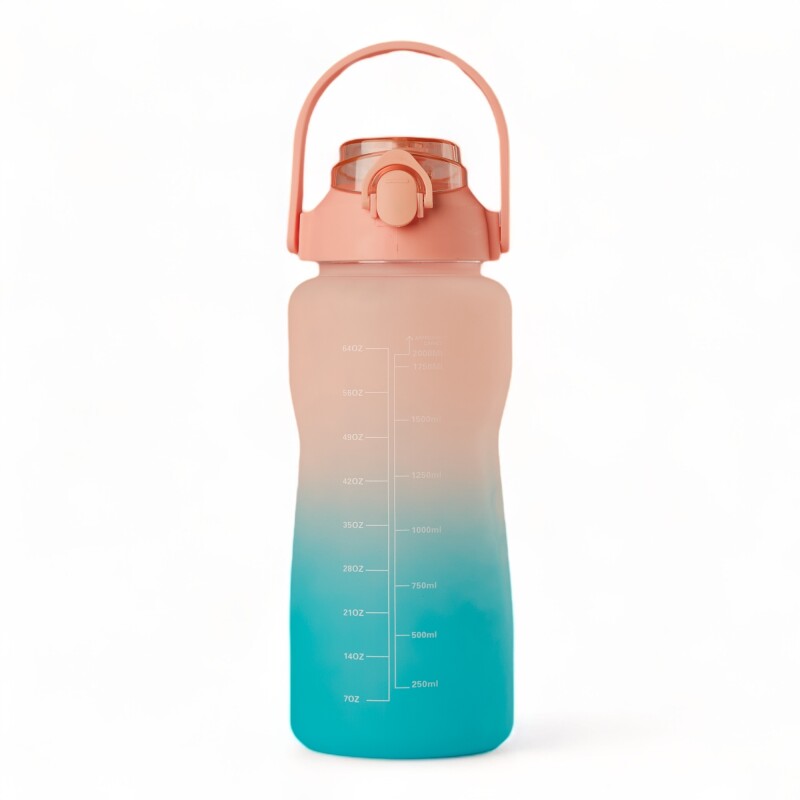 Pack De 3 Botellas De Agua Motivacional Gym Salmon
