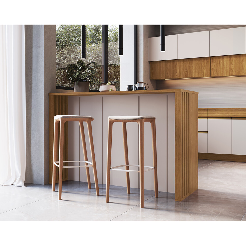 ORGANIC ISLA DE COCINA MADERADA 1.65 MTS COLOR NATURE/SAND Organic Isla De Cocina Maderada 1.65 Mts Color Nature/sand