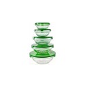 Pack Bowls de Vidrio con Tapa de Plastico x 5 Unidades Pack Bowls de Vidrio con Tapa de Plastico x 5 Unidades