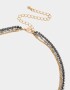 Collares Largos Strass Collar Largo Con Strass - Combinacion Bicolor