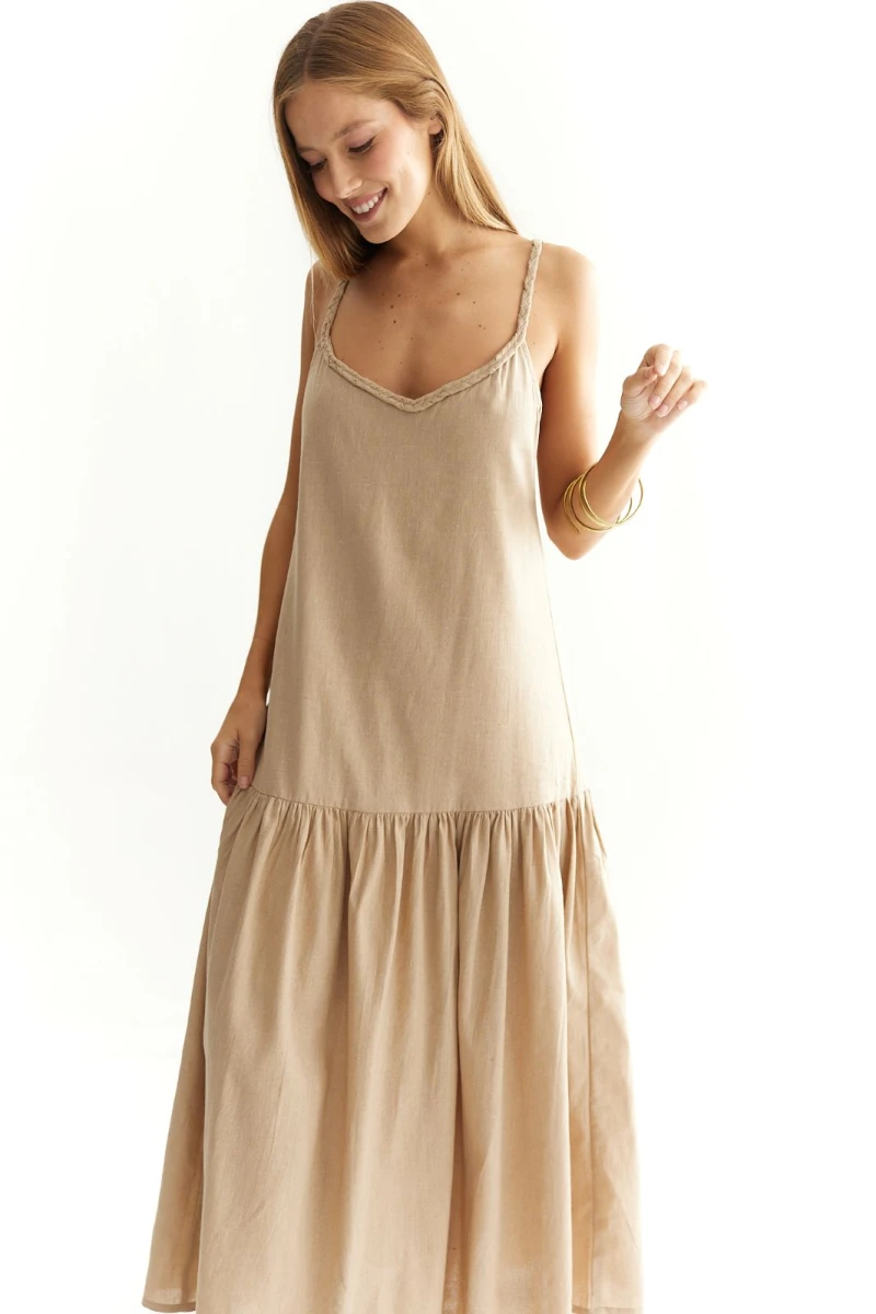 Vestido Nora beige m