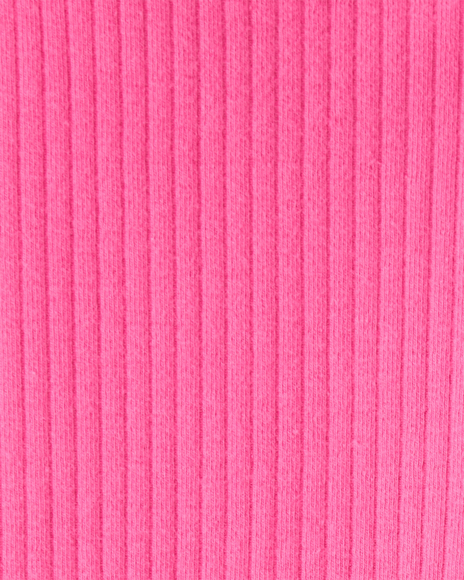 Calza de algodón acanalado, rosada Sin color