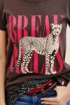 REMERA WILD LEOPARD Gris Oscuro