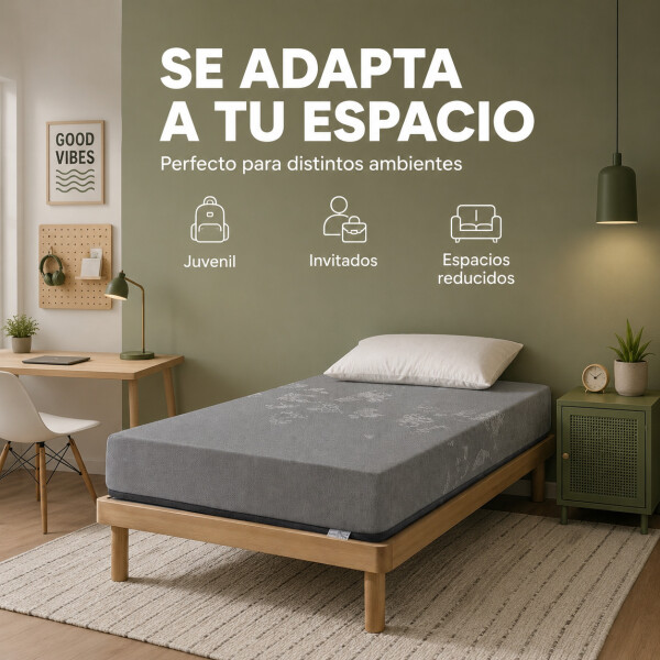 Colchón Kappesberg 1 Plaza Espuma Alta Densidad 19 Cm 120 Kg Gris 1